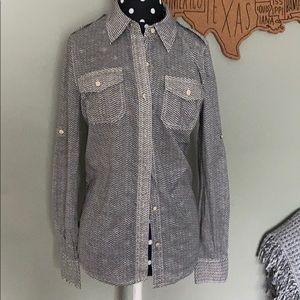 Tory Burch Bridget black and white blouse